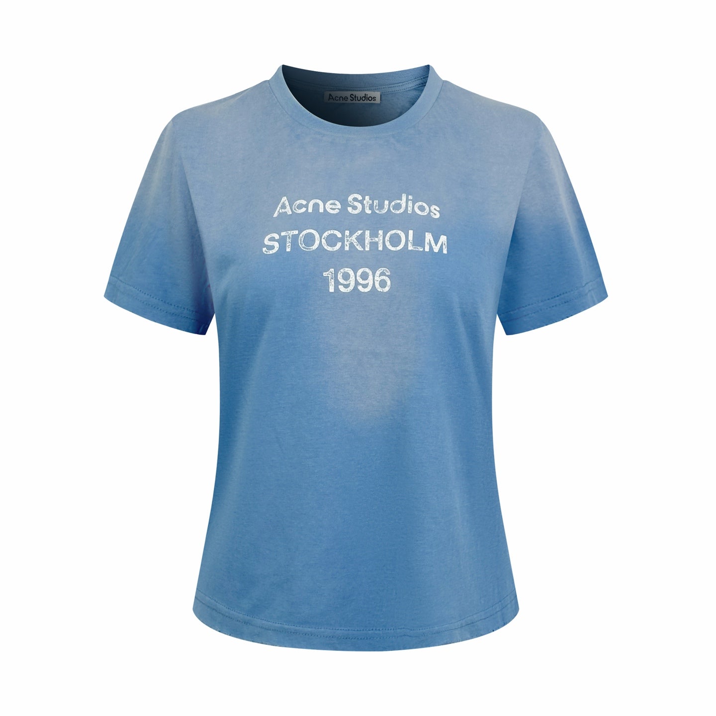 2026 Women’s Acn Short-Sleeved T-Shirt with Screen-Printed Distressed Logo (FF731)