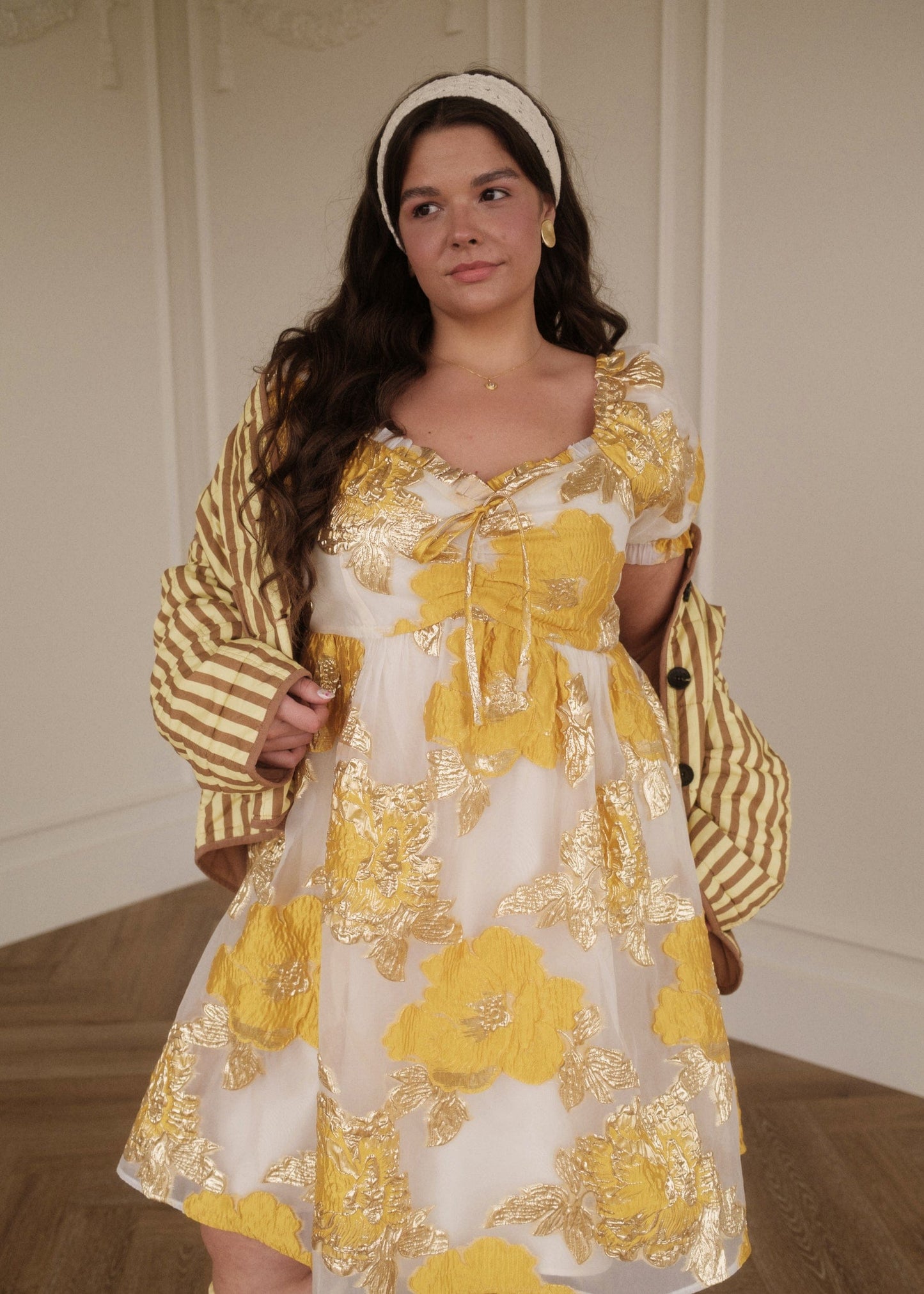 Beaumont Cream Gold Dress