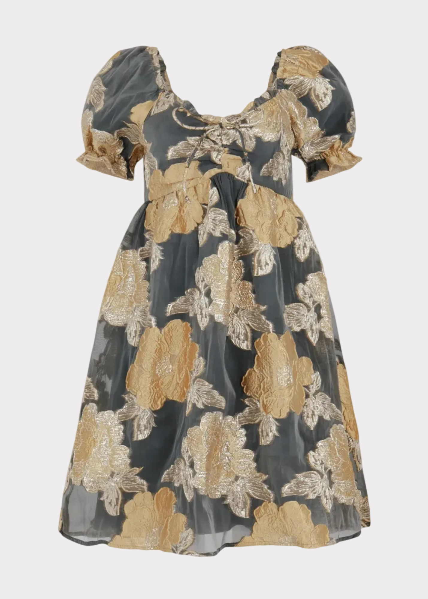 Beaumont Grey Gold Dress
