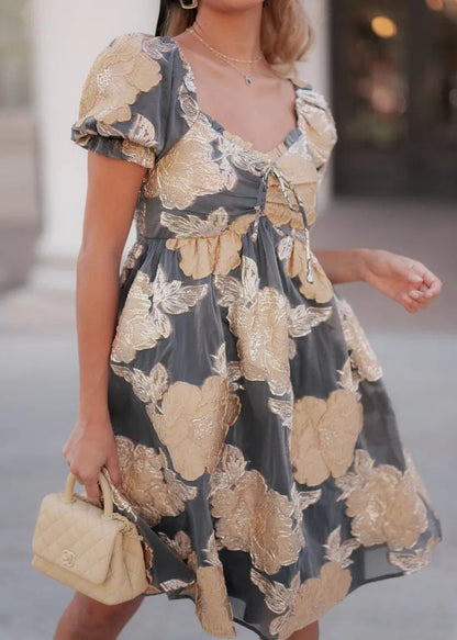 Beaumont Grey Gold Dress