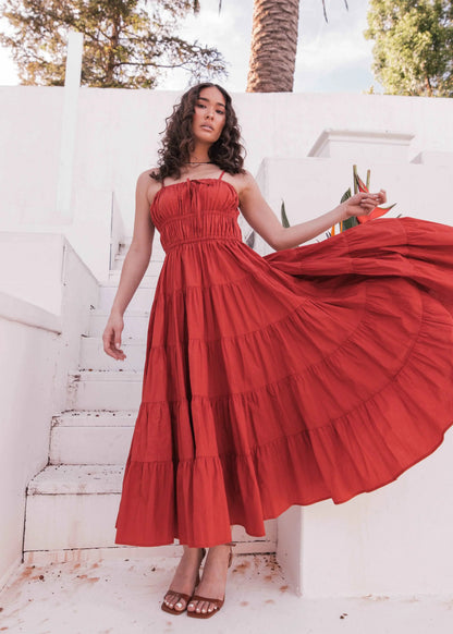 Birdie Dress Red