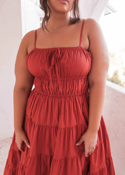 Birdie Dress Red