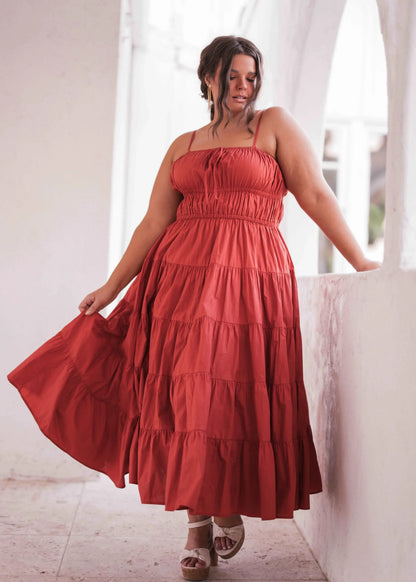 Birdie Dress Red