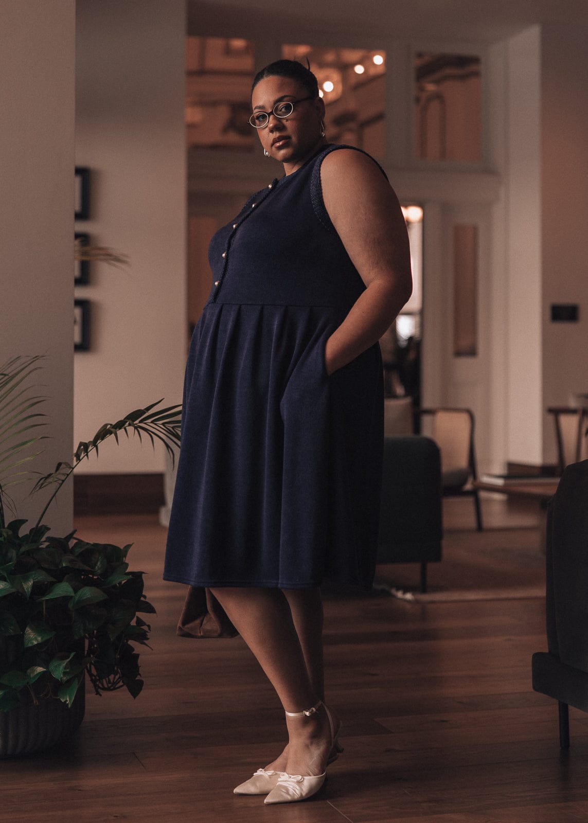 Carrie Dress - Navy