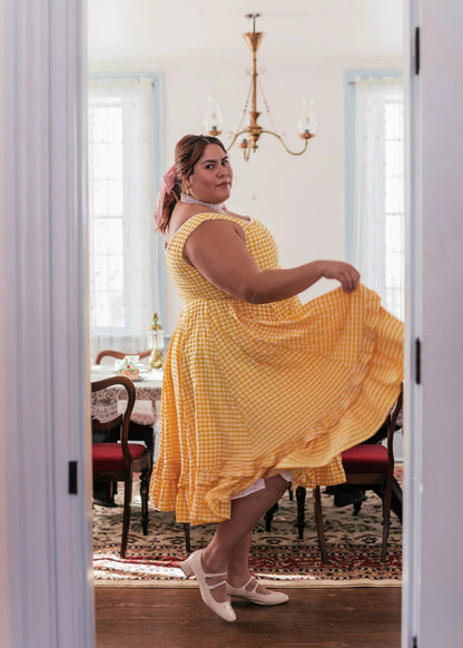 Daze Dress Yellow Gingham