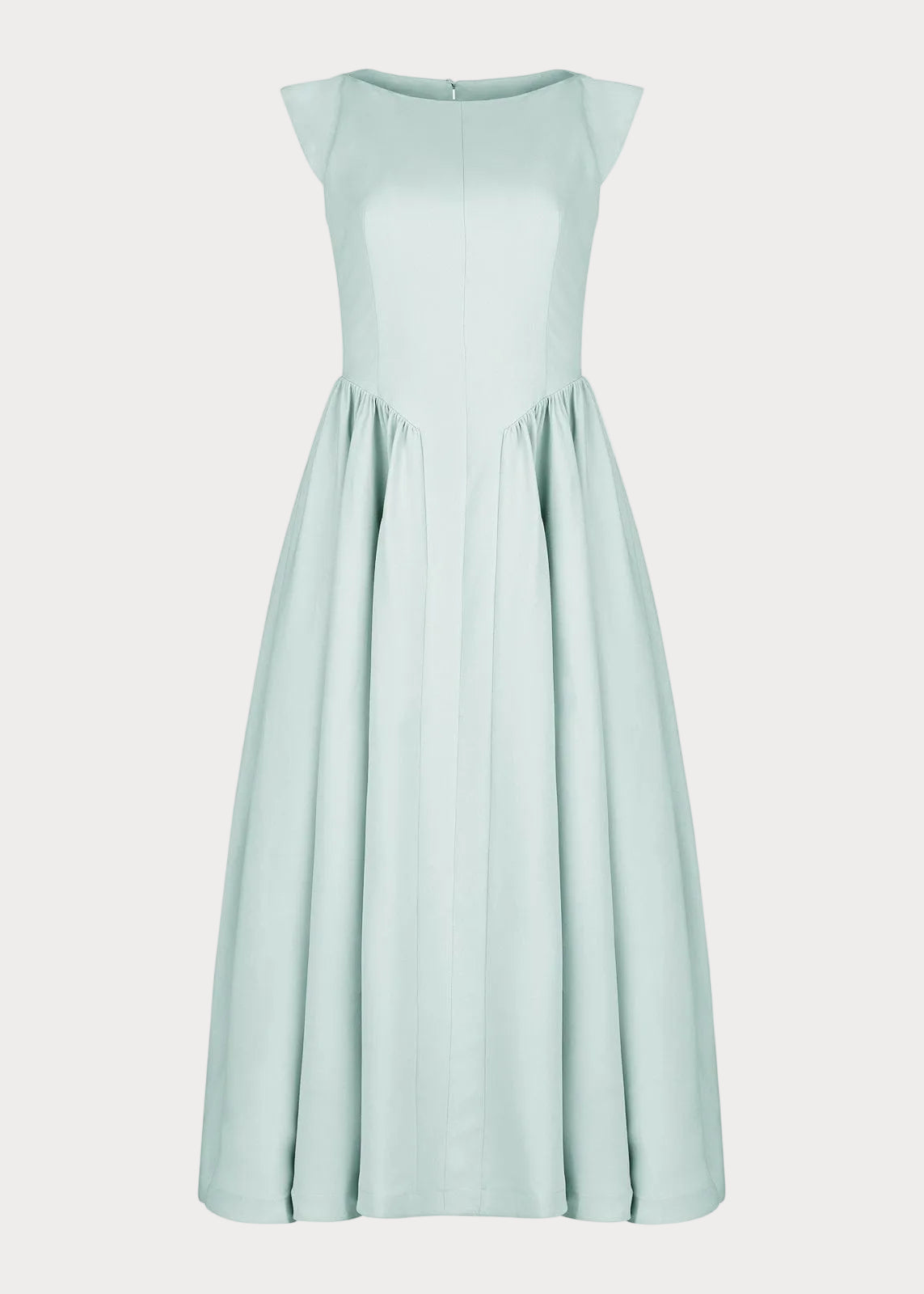 Diana Drop Waist Keyhole Back Dress - Light Blue