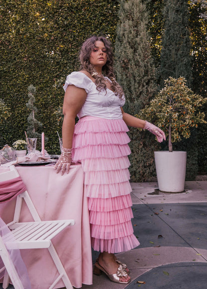 Falling Petals Skirt - Pink