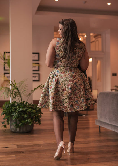 Hazel Floral Mini Dress - Cream