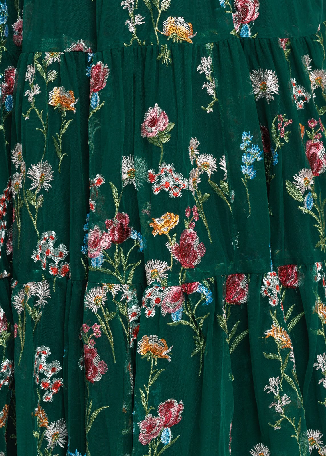 Margaret Floral Midi Dress Emerald