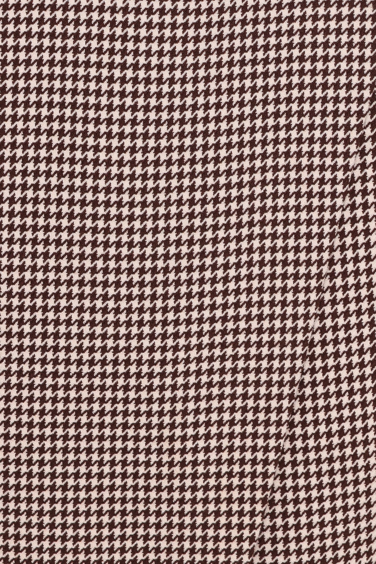 Ariela Wrap Front Midi Skirt - Brown Houndstooth