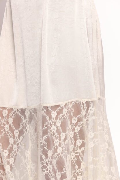 Chapel Lace Maxi Skirt - Cream