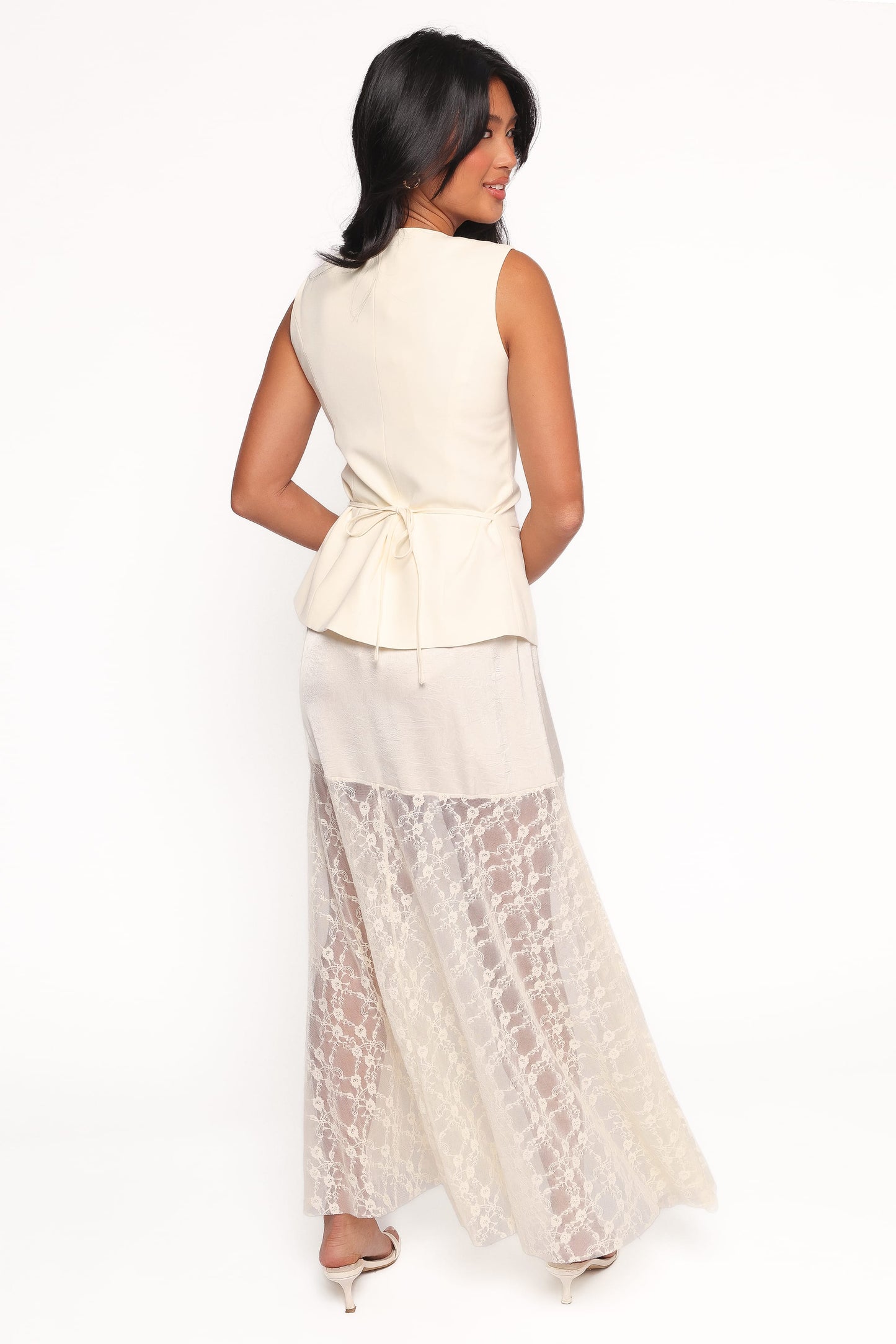 Chapel Lace Maxi Skirt - Cream