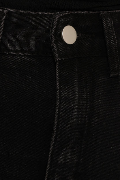 Dana Denim Midi Skirt - Black Wash