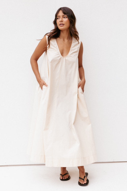 Laurita Maxi Dress - Oatmeal