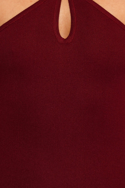 Nessa Midi Dress - Dark Cherry