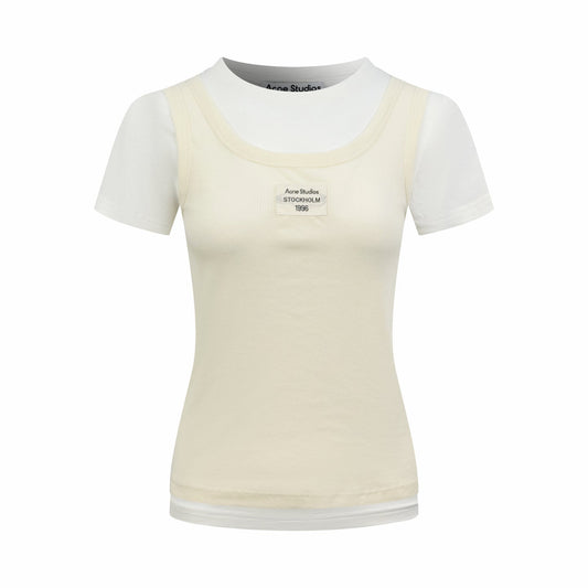 2026 Women's Acn Faux Two-Piece Short-Sleeved Top (FF701)
