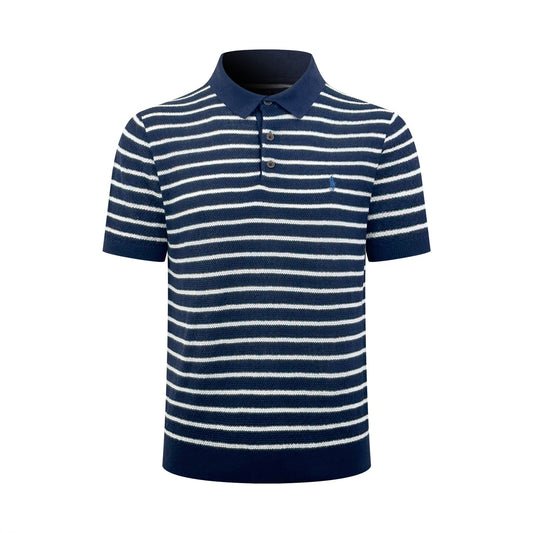 2026 New RL Embroidered Stripe Polo Neck Knit (CC985-A80)